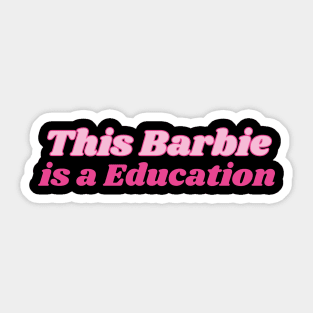 Education Barbie Sticker